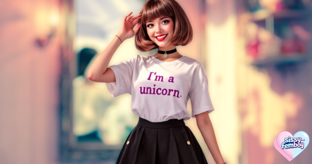 Sissy story adventures with Mélanie’s flirty journey.
