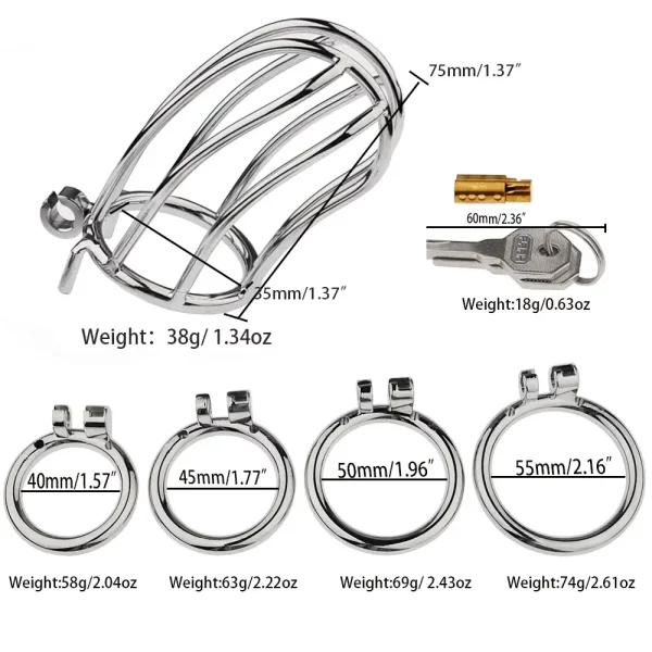 Stealth Lock Male Chastity Device Metal Cock Cage Erotic Urethral Lock Sex Toys For Men Gay Bondage Belt Penis Ring Adult Toy – Image 6