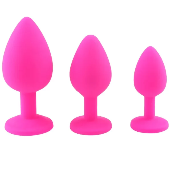 3 Size Silicone Butt Plug Anal Plug Unisex Sex Stopper Adult Toys for Men/Women Anal Trainer Prostate Massager Dildo for Couples – Image 2
