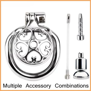Stainless Steel Hollow Male Chastity Cage Multiple Accessory Combinations Penis Lock Cock Ring Sex Toys for Men Chastity Belt