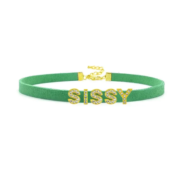 Unique Sexy Letters SISSY Choker Necklace Women Men Custom Name Word Cosplay Collar Jewelry Personalized Chocker Collier Gift – Image 2