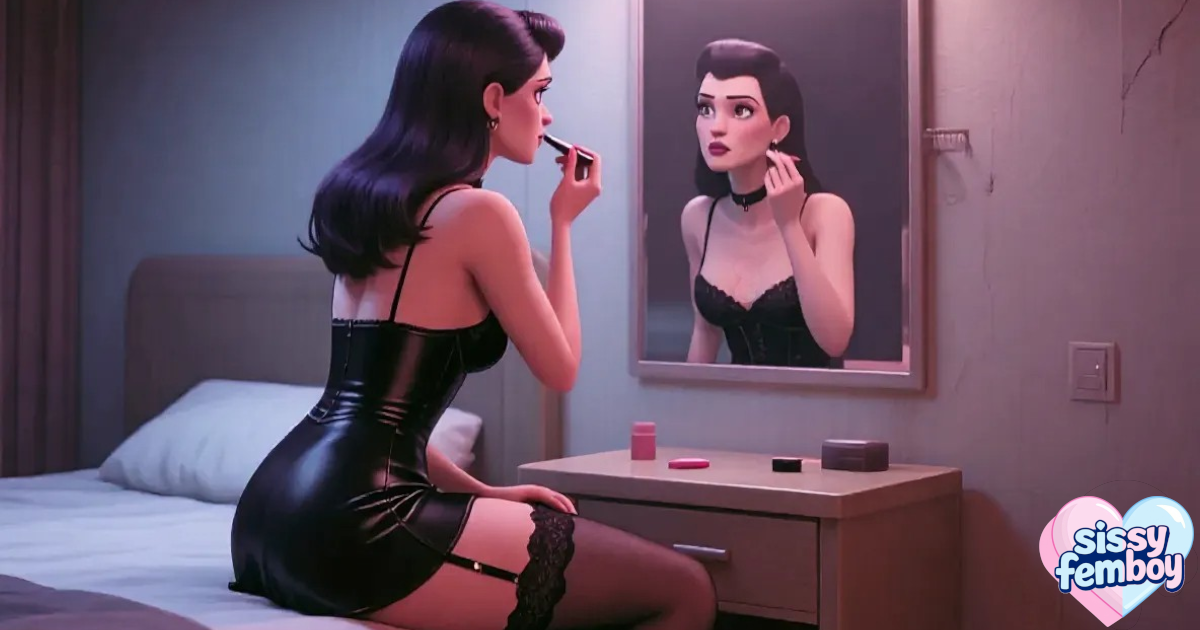 SF – A Fantasy Paid in Full The story of a sissy who fulfills a fantasy: playing the role of a prostitute. She receives her "client" in a hotel room to make it happen